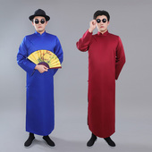 三句半演出服成人相声服大褂长衫 马褂表演舞台服长袍男女说书快板