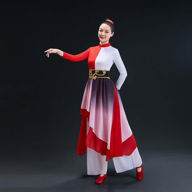新款2026梅花赋舞蹈演出服男女响扇书简舞表演服飘逸古典舞服装