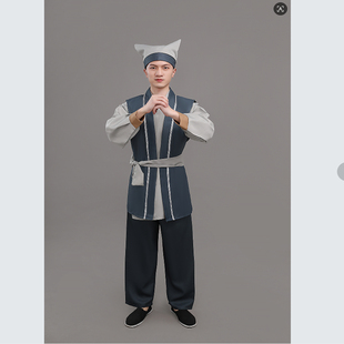 古代家丁佣人服装男古装话剧演出服茶楼酒店跑堂工作服表演服话剧