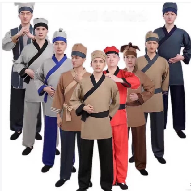 2026秋季古装汉服男成人交领演出服装话剧舞台表演服角色扮演传统图片