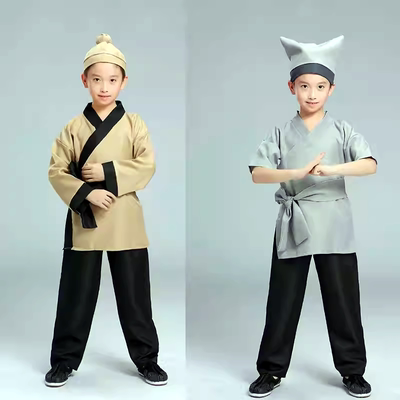 儿童古装书童小二系列表演出服装