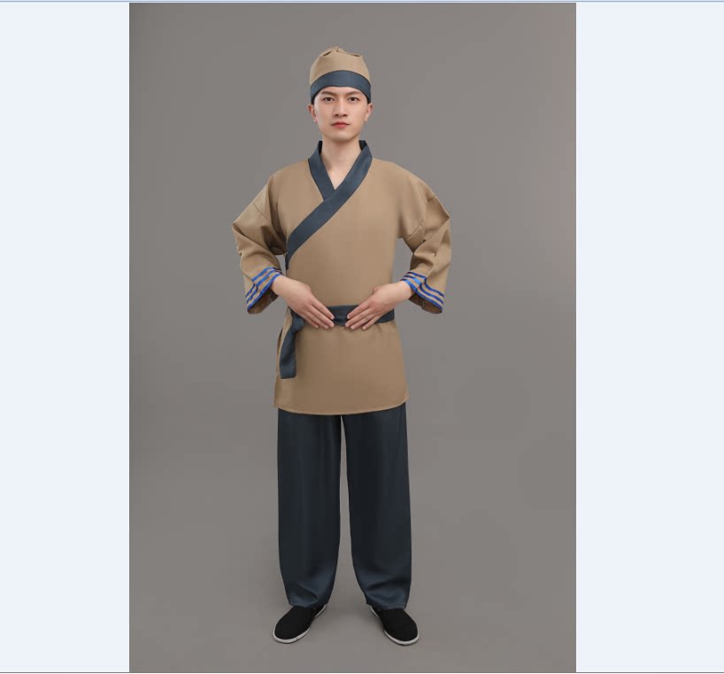 古代套装平民百姓汉服家丁古装茶馆店小二服装民国农民表演出衣服