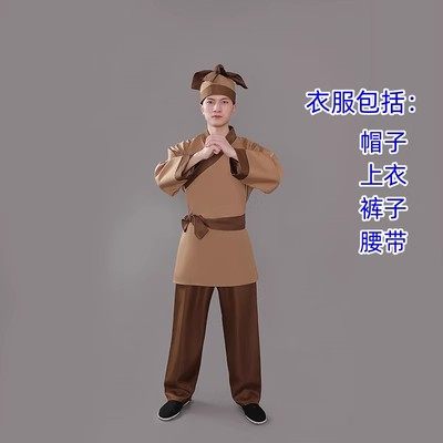 男女茶馆舞台樵夫民农家服装小二