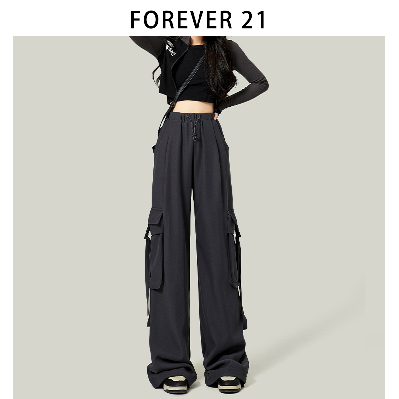 Forever21工装裤高腰女