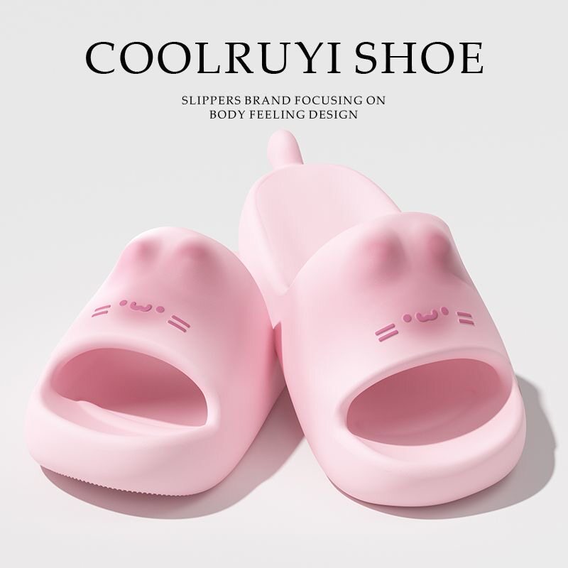 可爱猫咪拖鞋女生2026新款室内软底浴室防滑情侣外穿EVA居家凉拖