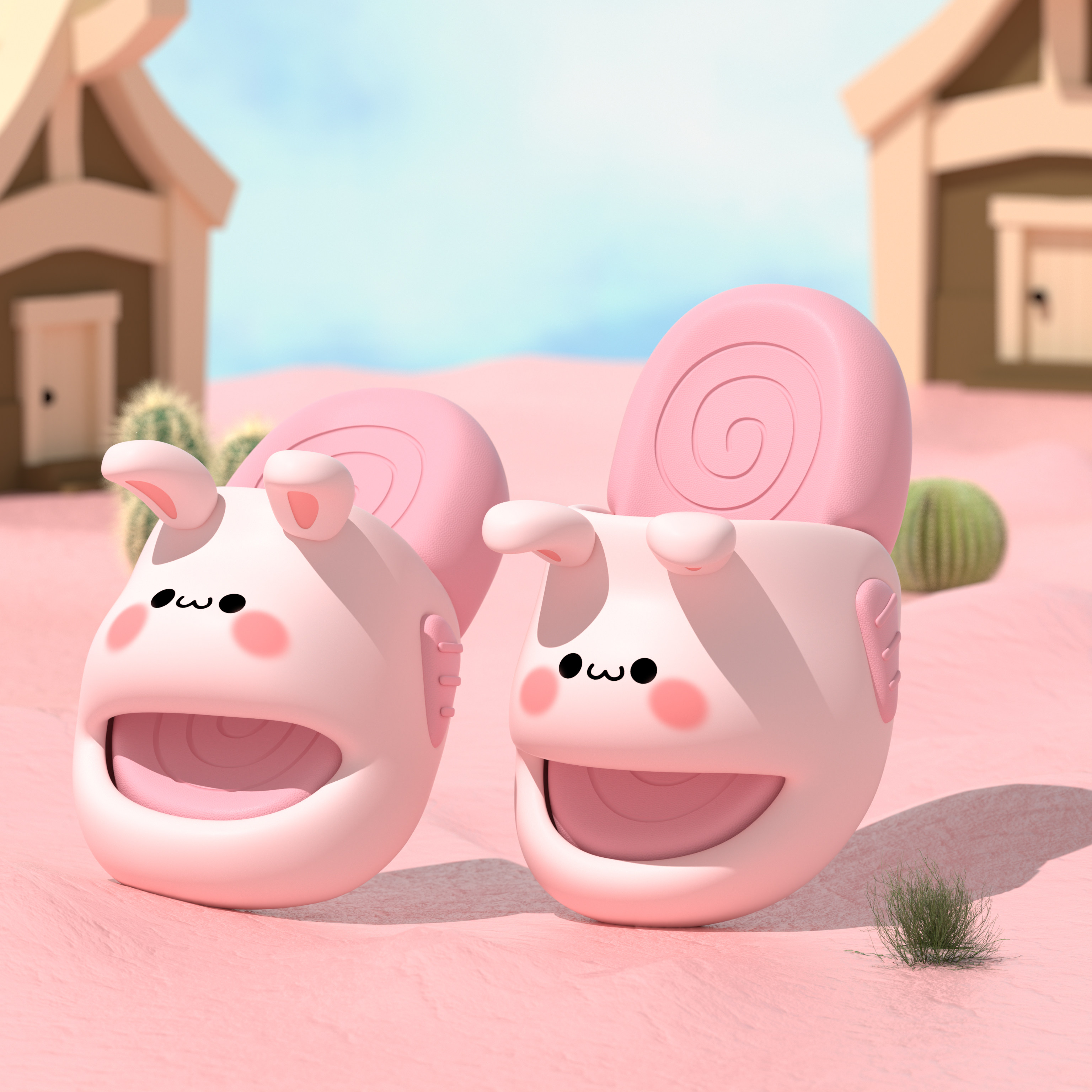 儿童凉拖鞋女童2026夏季EVA居家浴室内防滑可爱小孩厚底拖鞋女孩