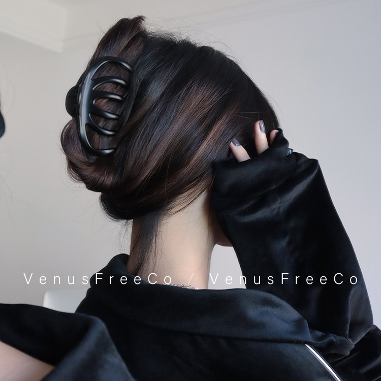 法式女孩定制大号质感哑光慵懒高级黑色玳瑁棕琥珀发夹发抓鲨鱼夹,饰品/流行首饰/时尚饰品新,发饰,淘宝优惠券,粉丝福利购,淘宝优惠卷