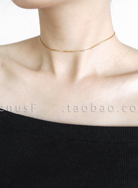 欧美insvf定制美产细金简约颈链