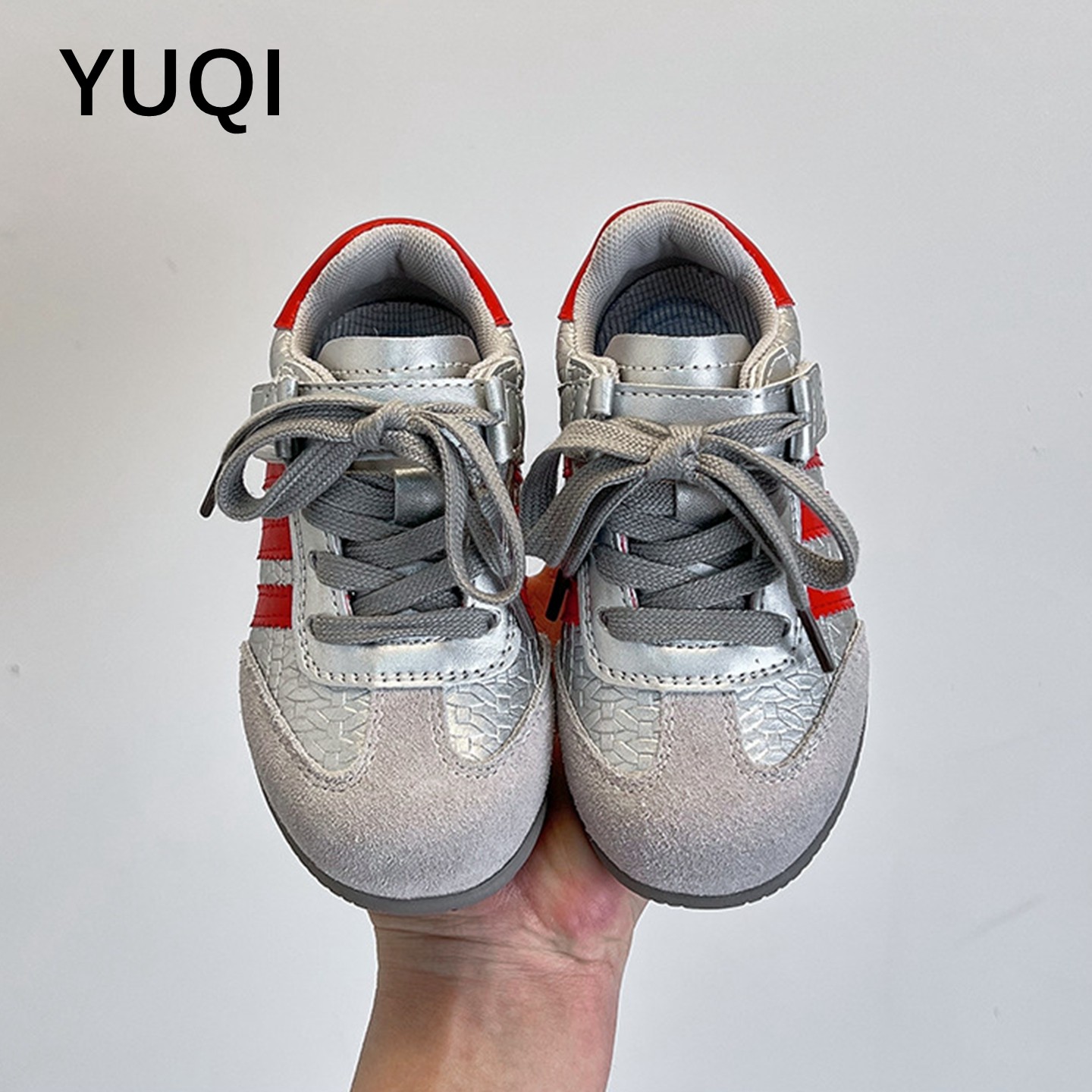 复古真皮德训鞋男女童鞋通用魔术贴低帮儿童运动鞋软底舒适阿甘鞋,童鞋/婴儿鞋/亲子鞋,运动鞋,淘宝优惠券,粉丝福利购,淘宝优惠卷