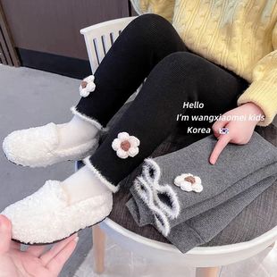 工厂 不加绒洋气女宝宝百搭裤 女童打底裤 加绒 子 秋冬新款