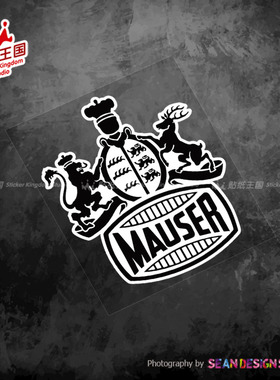 适用德国毛瑟Mauser军事军标01水弹汽车装饰贴纸摩托车防水反光贴