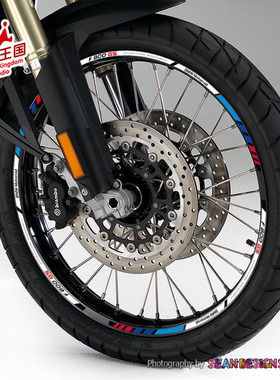 适用宝马 BMW R1200GS F800GS F700GS F750 反光改装摩托轮毂贴纸
