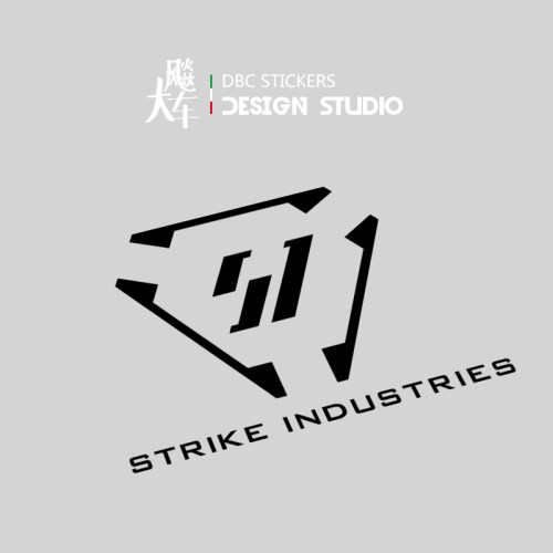适用STRIKE INDUSTRIES水弹战术配件汽车工具箱贴纸 防水反光贴花