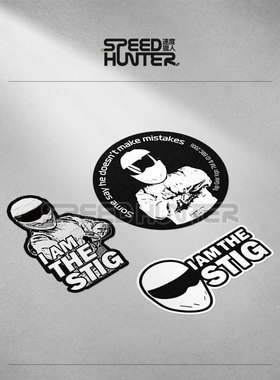 适用TopGear Stig 试替哥 个性摩托车防水贴纸 汽车遮挡车身贴花