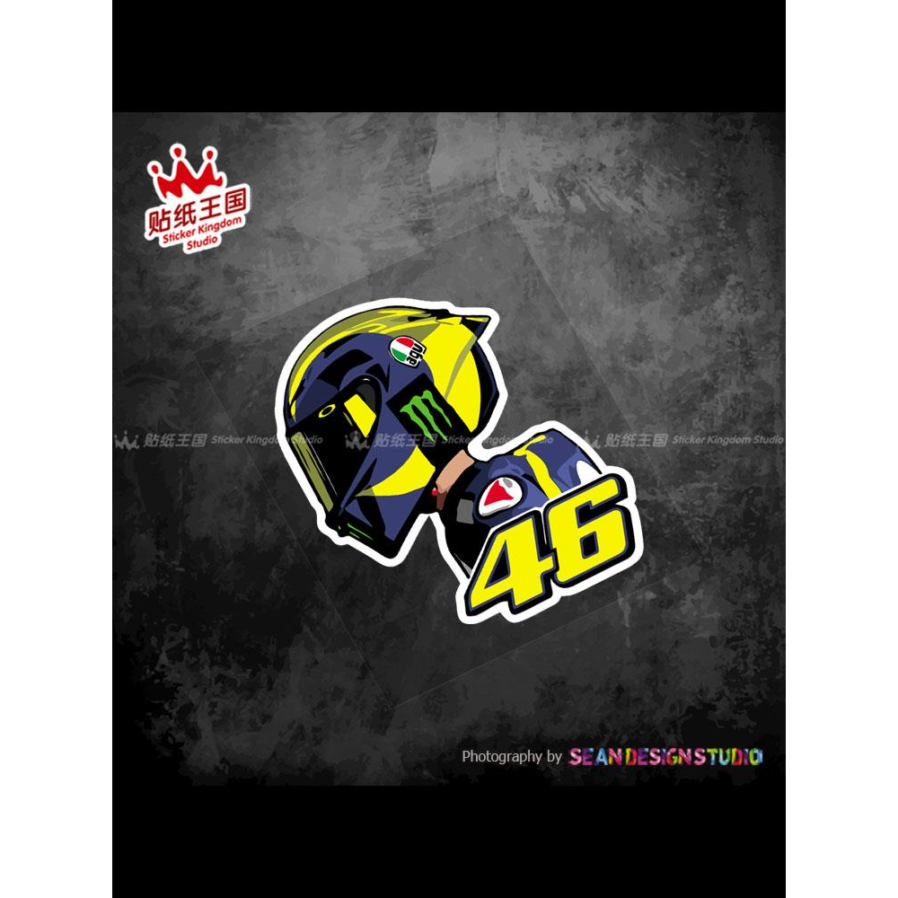 适用motogp 车手46号罗西 AGV 贴纸摩托车改装贴花装饰反光车贴