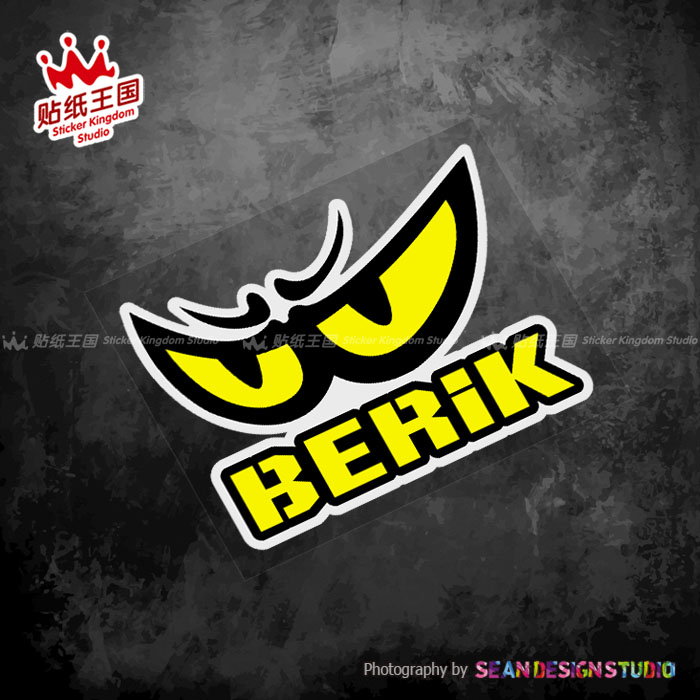 适用意大利 BERIK  大眼仔摩托车贴纸电摩电动车个性装饰反光贴