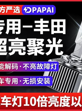 适用丰田皇冠锐志凯美瑞RAV4霸道普拉多氙气灯泡升级LED激光大灯