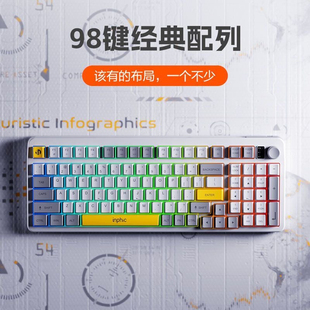 英菲克V98游戏键盘有线USB防水机械手感26键无冲电竞响应快码字