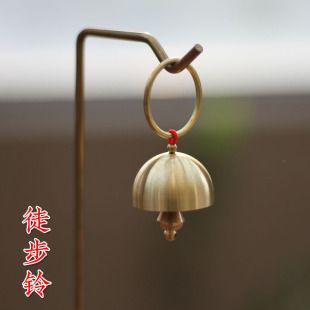 全铜质背包户外徒步铃铛多巴胺熊铃挂件迷你装饰露营黄铜户外挂包