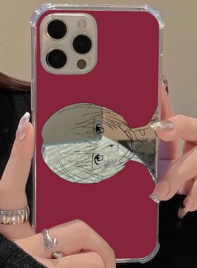 EVA橙汁汽水适用苹果15手机壳华为p40镜面opporeno9绫波丽红米note12pro真嗣vivox100荣耀80mate6明日香nova8