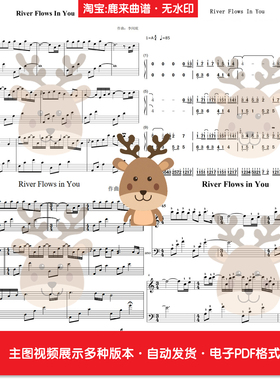 River flows in you 你的心河 共24个版本 钢琴谱简谱 电子格式