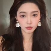 不规则金属贝壳纹理耳环个性 冷淡风耳饰 金银撞色耳钉独特小众新款