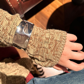 手镯女小众欧美金属开口手环秋冬新款 网红个性 金属宽版 镯子配饰潮