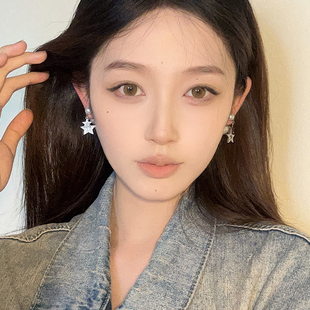 小众设计感星星珍珠耳钉女 气质百搭耳饰 ins高级感耳环2025年新款