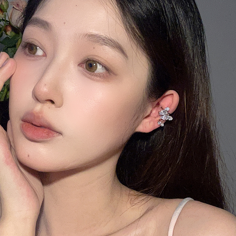 璀璨镶钻蝴蝶耳骨夹闪钻耳夹