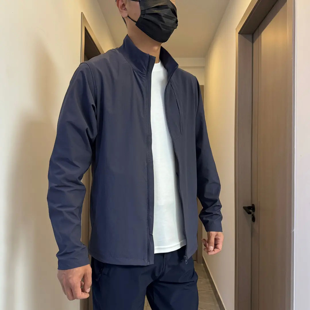 简约风！春夏季薄款运动防晒衣夹克耐磨纯色长袖休闲立领外套