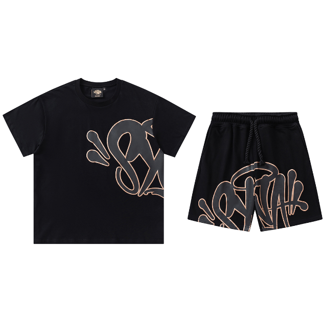 thumbnail for Beautiful Trend Syna World Street Hip-Hop Drill Style Foam Printed Loose Short-Sleeved T-Shirt Casual Shorts Suit