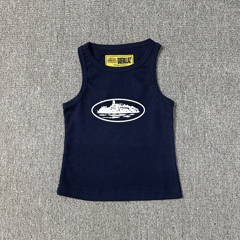 CORTEIZ ALCATRAZ 기본 조끼 미국의 하이 스트리트 패션 브랜드 여름 캐주얼 짧은 꽉 조끼 여성을위한