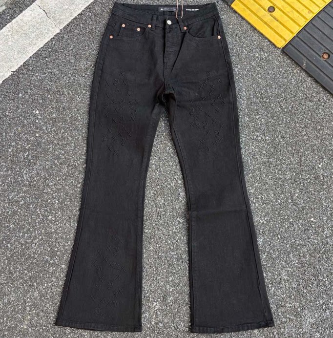 thumbnail for Meichao Spring and Autumn New Retro Splashed Ink Hole Hot Diamond Jeans High Street Washed Casual Trend Bootcut Pants Men