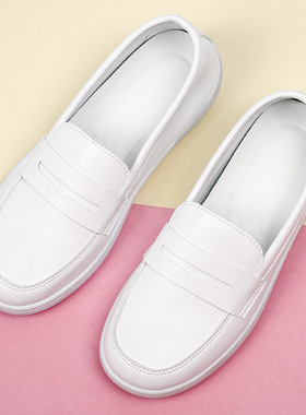 平底护士鞋女夏季休闲舒适软底小白鞋防滑透气医护专用工作鞋批发