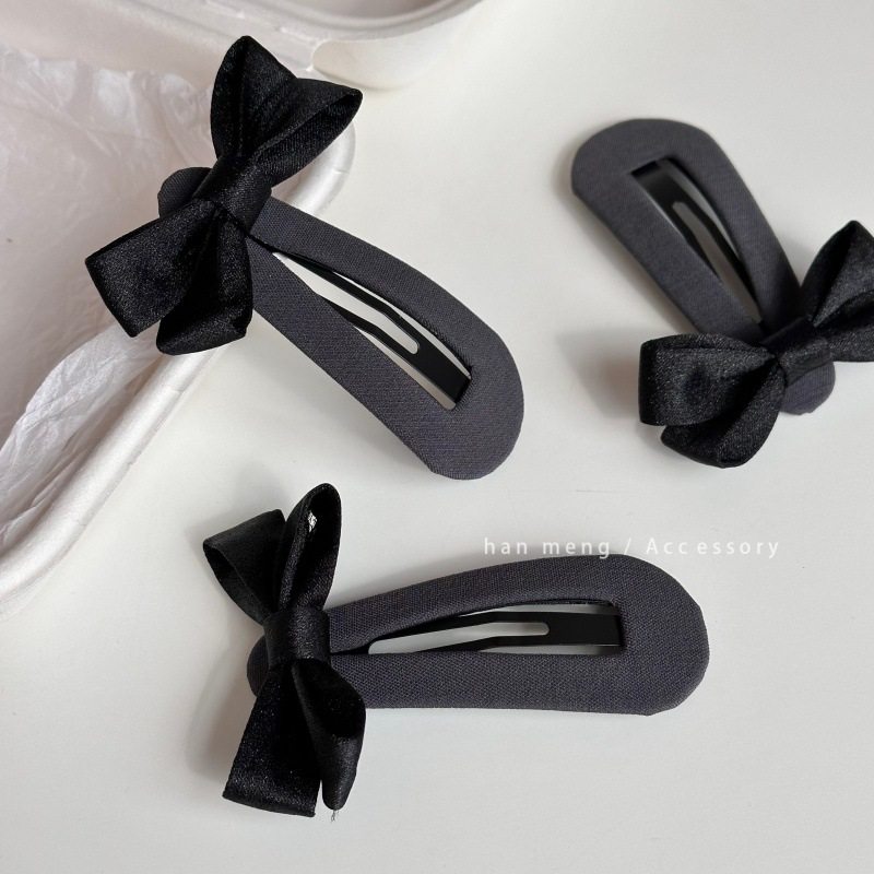 韩式黑色山茶花发卡百搭复古头饰夹子顶夹刘海侧边夹气质bb夹,饰品/流行首饰/时尚饰品新,民族风发饰,淘宝优惠券,粉丝福利购,淘宝优惠卷