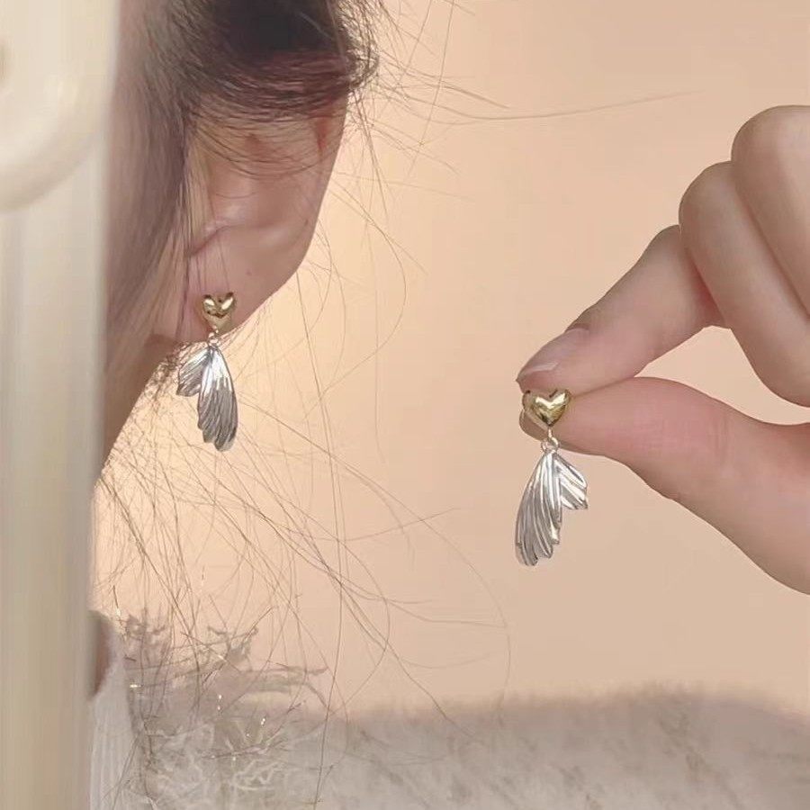 气质鱼尾爱心耳环女小众设计感独特耳钉耳坠2025新款爆款个性耳饰,饰品/流行首饰/时尚饰品新,耳钉,淘宝优惠券,粉丝福利购,淘宝优惠卷