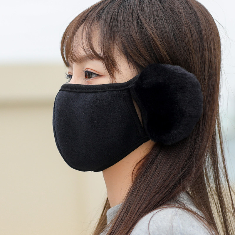 可爱耳罩女冬季面罩韩版耳套防寒防冻口罩骑行保暖护耳朵冬天耳包