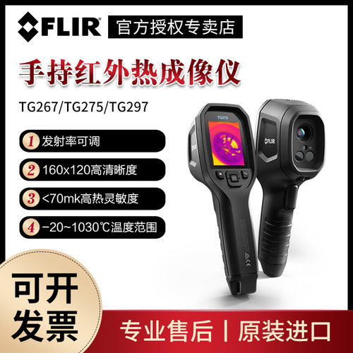 美国菲力尔红外热成像仪工业高温测温仪TG267/275/297