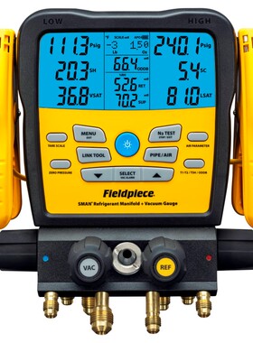 菲比斯 Fieldpiece SM482V 四端口无线冷媒歧管仪套装