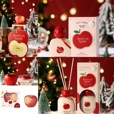 名创优品红苹果香薰膏蜡烛香包
