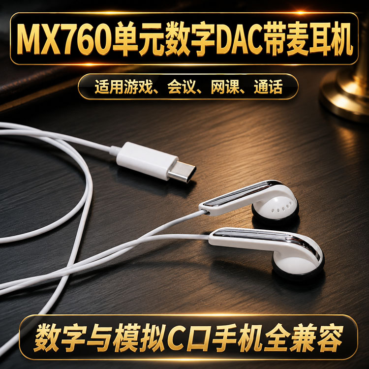 MX760单元数字DAC带麦耳机  游戏配音会议通话网课MX375 500 B80