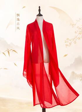 古风外披薄纱汉服大袖衫