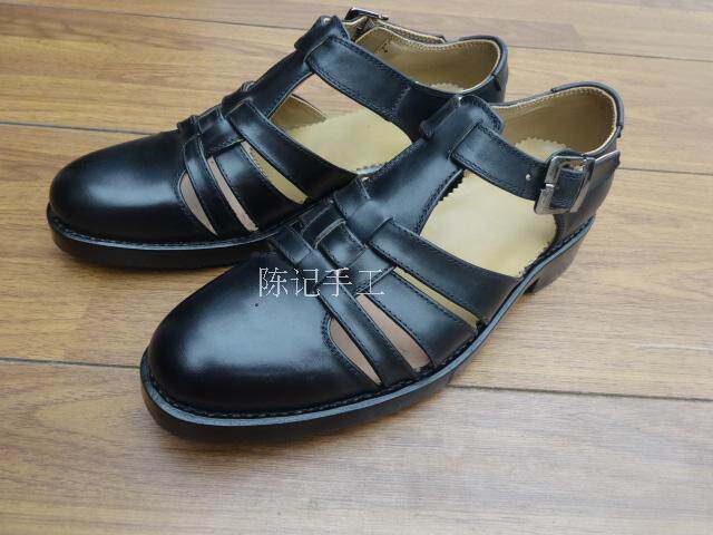 手工凉鞋真皮男鞋牛皮夏季鞋经典升级款单层双层牛皮底定制