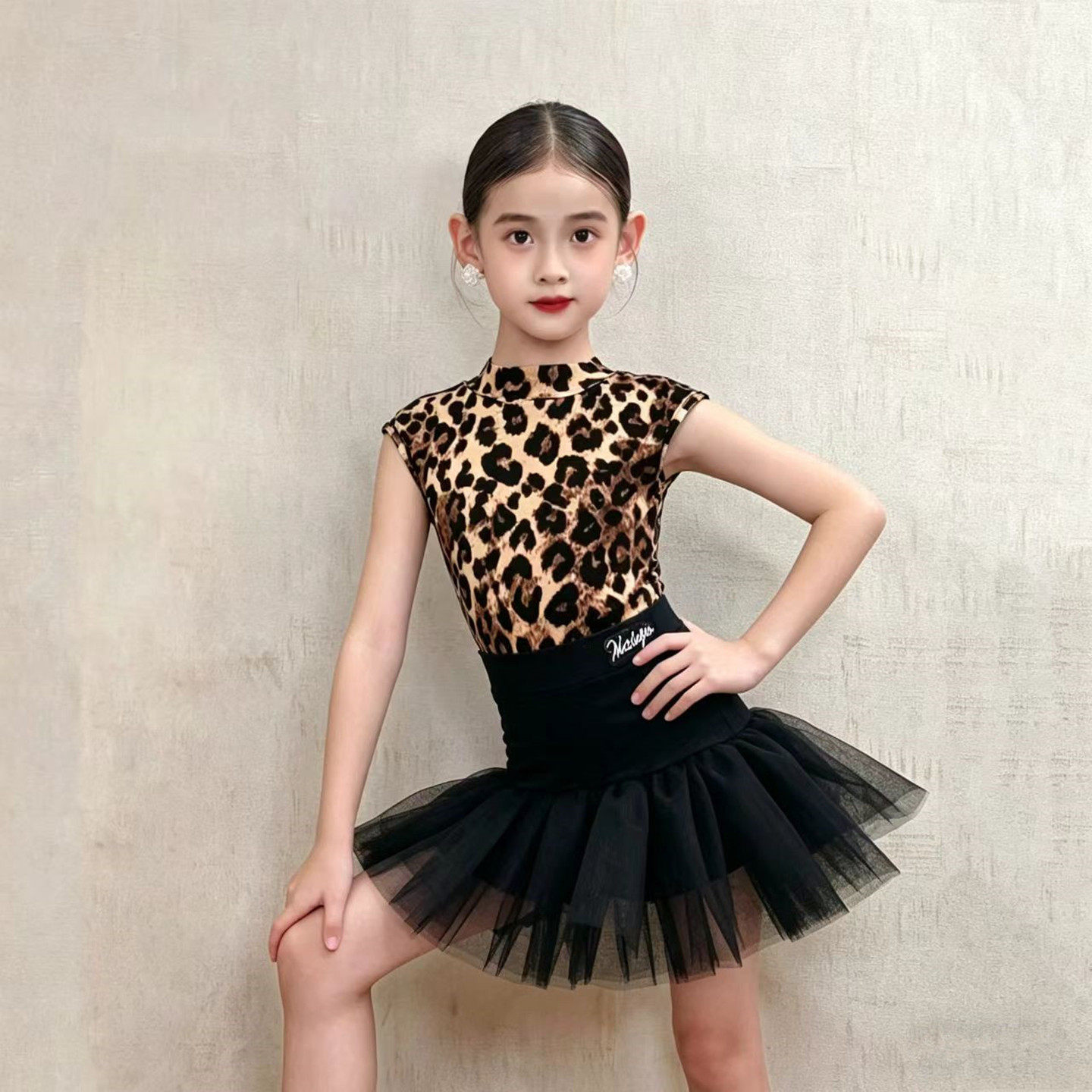 新款女童拉丁舞练功舞蹈服装少儿专业高级感日常演出裙2026夏季