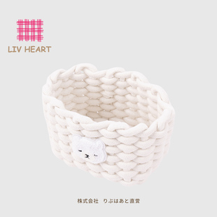 LIVHEART可爱编织篮子小熊装 饰篮高颜值摆件 饰收纳篮多功能DIY装