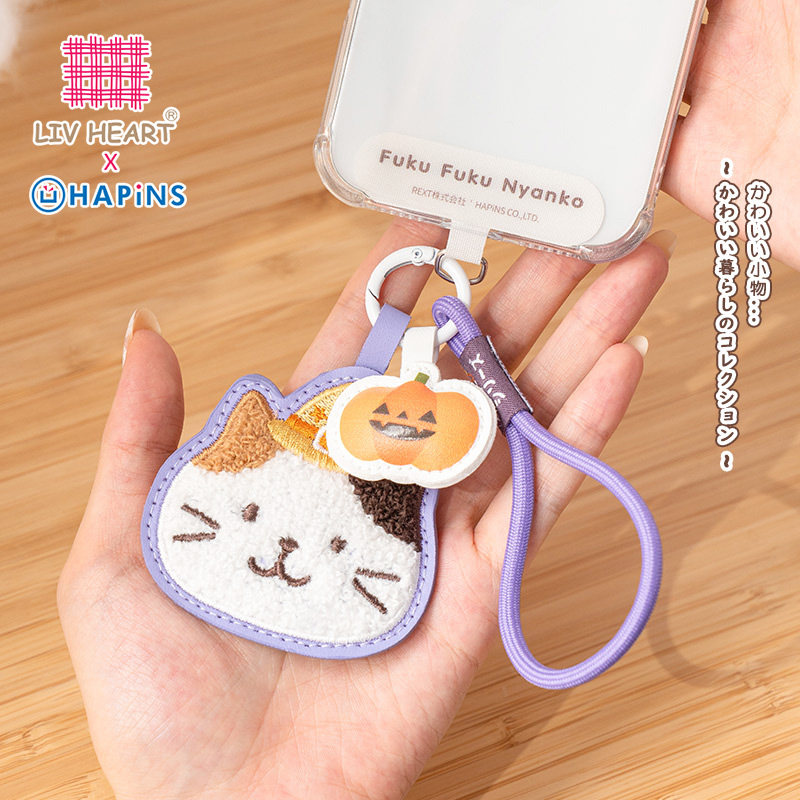 日本LIVHEART猫咪手机链挂件图片