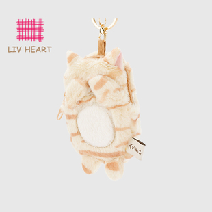 茶米猫和朋友们 日本LIVHEART 猫咪可爱包包挂件零钱包挂偶饰品