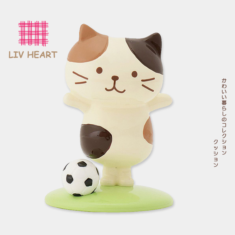 LIVHEART日系治愈猫咪运动小摆件物件公仔客厅茶几办公桌装饰手办
