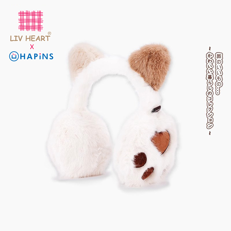 LIVHEART三花猫可爱耳罩冬季加厚骑车防冻耳套耳朵耳暖耳捂子