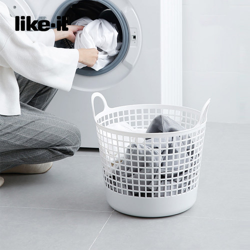 likeit圆形洗衣篮衣服收纳筐